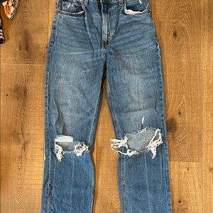 Abercrombie & Fitch ankle straight ultra high rise